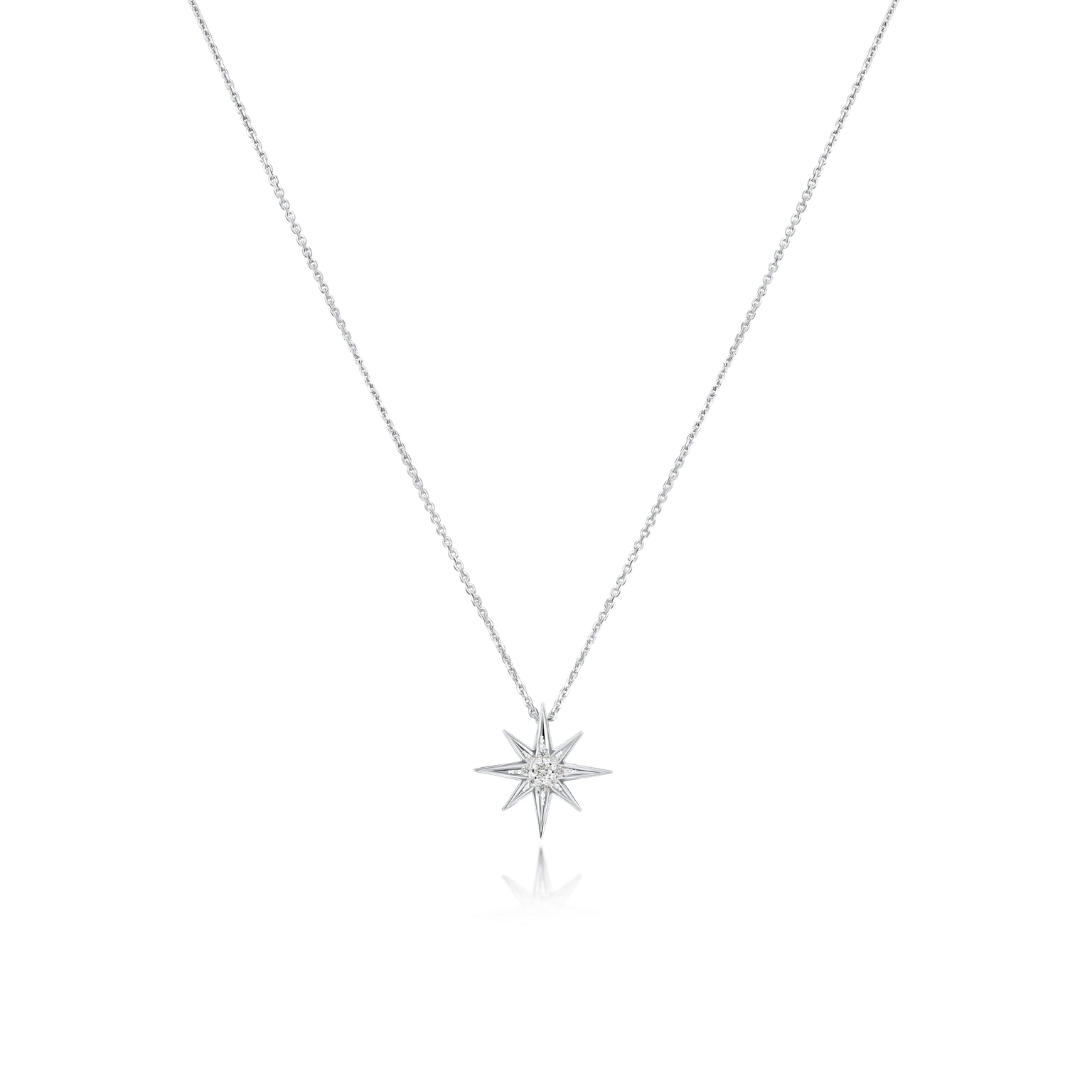 Sienna Collection 18ct White Gold Diamond Set Small Pendant