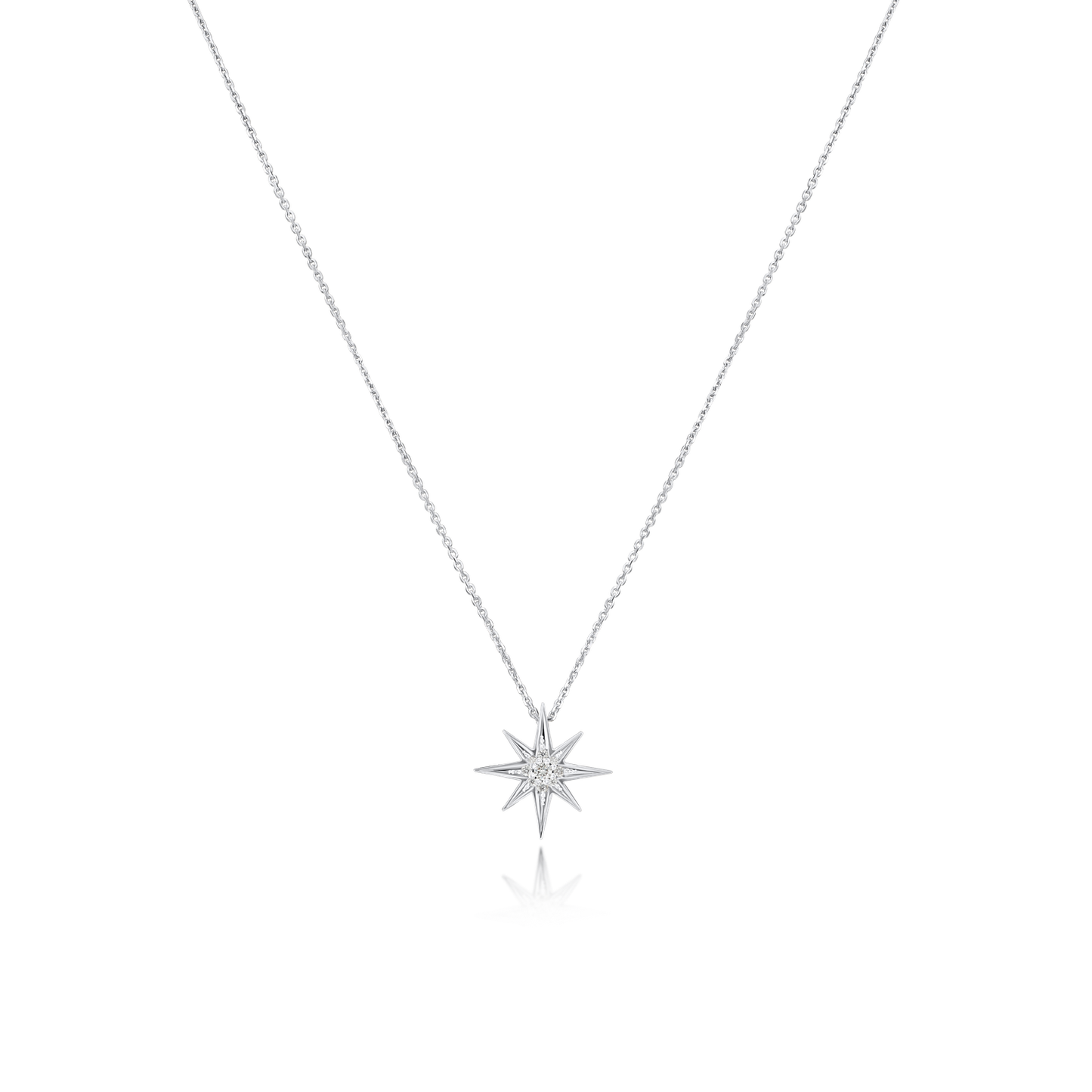 Sienna Collection 18ct White Gold Diamond Set Small Pendant