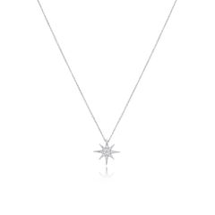 Sienna Collection 18ct White Gold Diamond Set Small Pendant