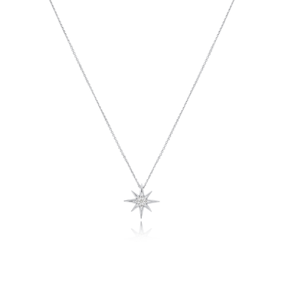 Sienna Collection 18ct White Gold Diamond Set Small Pendant