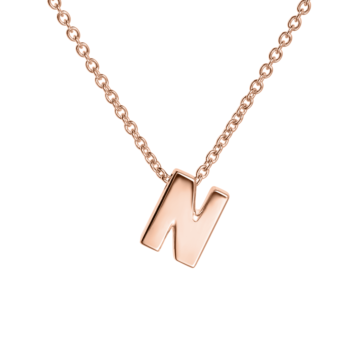 18ct Rose Gold Initial Pendant