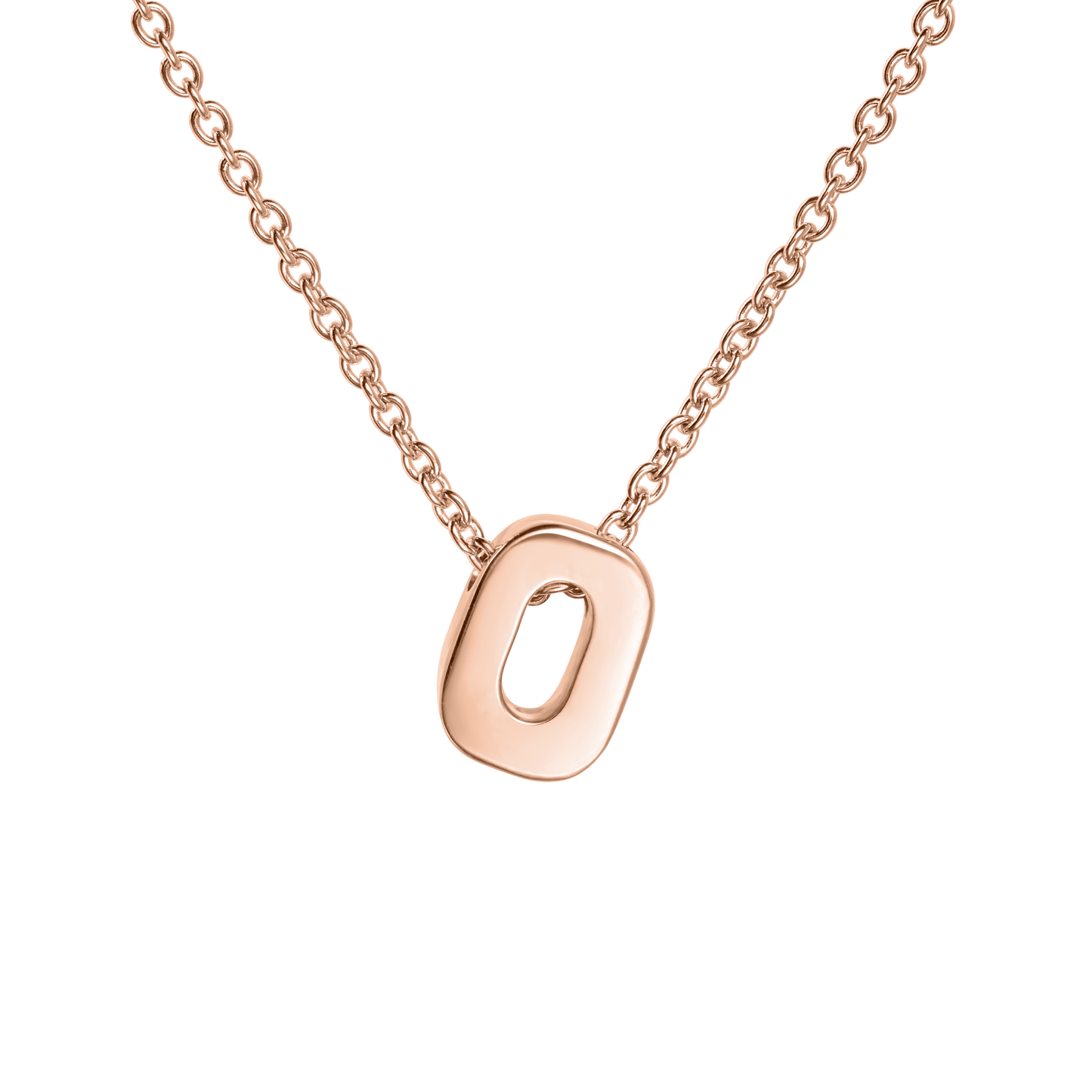 18ct Rose Gold Initial Pendant