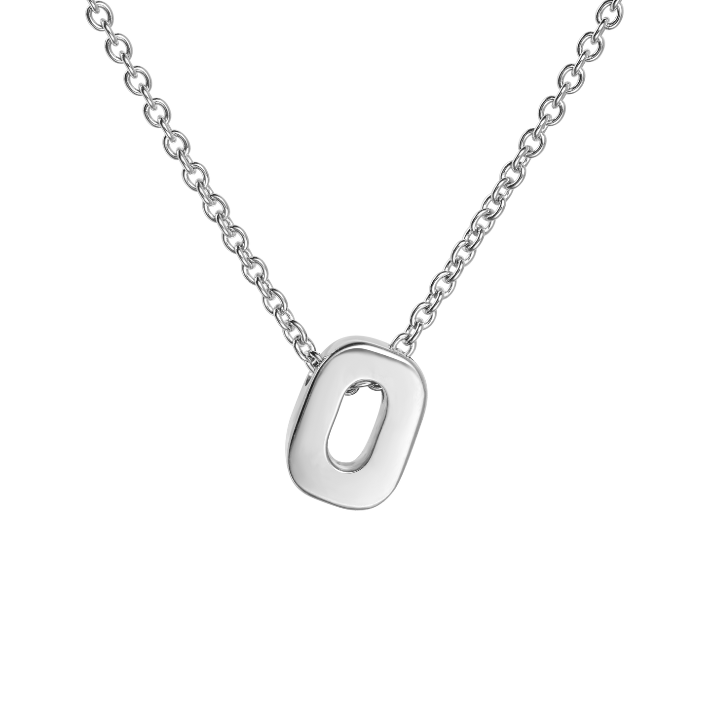 18ct White Gold Initial Pendant