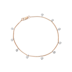 18ct Rose Gold Spectacle Set Diamond Bracelet