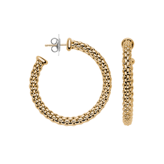 Essentials 18ct Yellow Gold Hoop Earrings