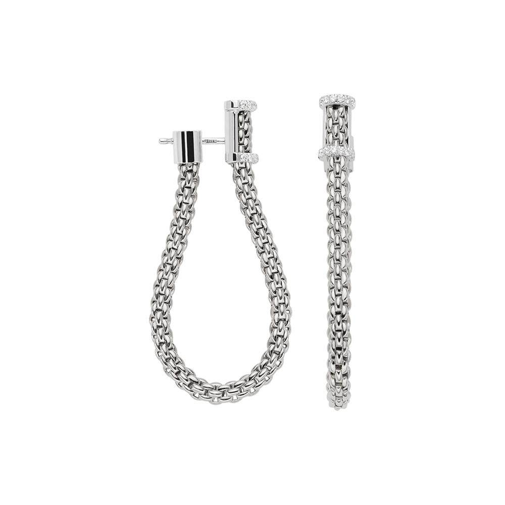 Essentials Flex'It 18ct White Gold Diamond Earrings