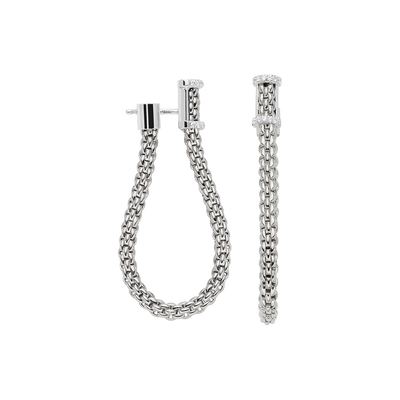 Essentials Flex'It 18ct White Gold Diamond Earrings