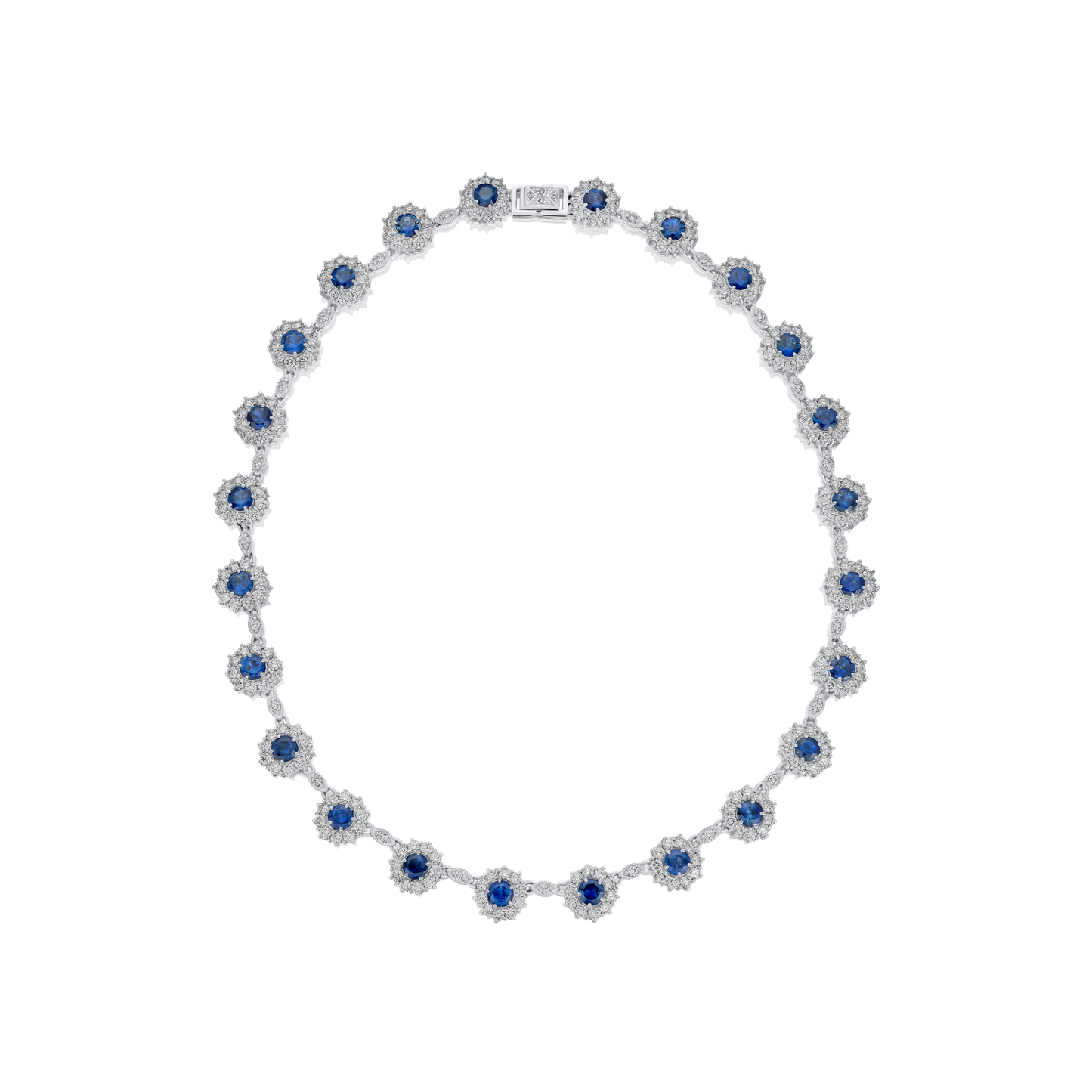 16.24cts Sapphire and Diamond Necklet