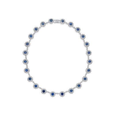 16.24cts Sapphire and Diamond Necklet
