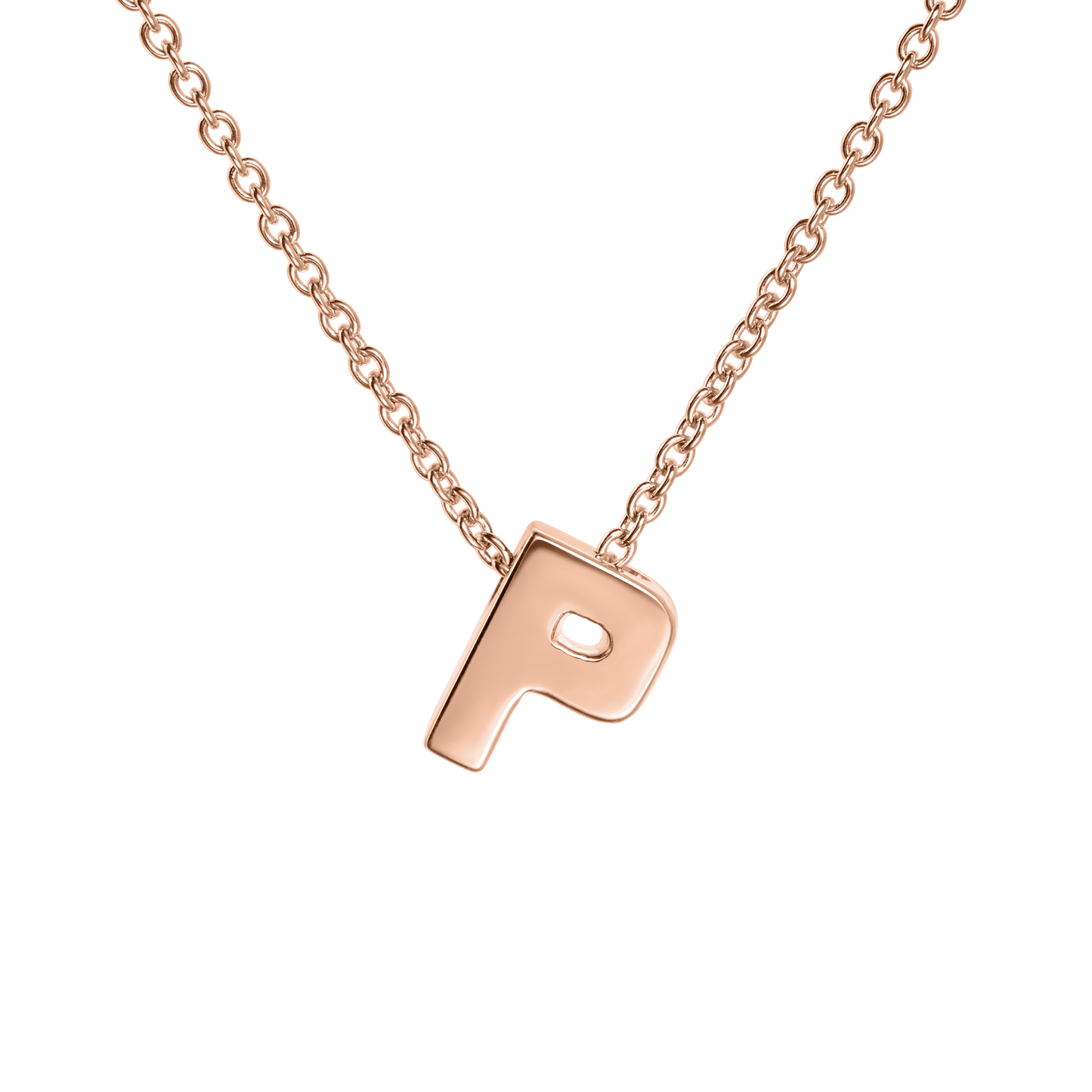 18ct Rose Gold Initial Pendant