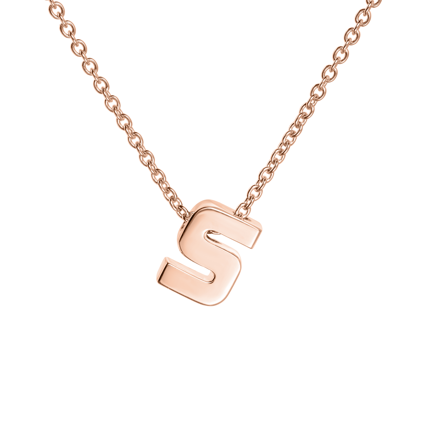 18ct Rose Gold Initial Pendant