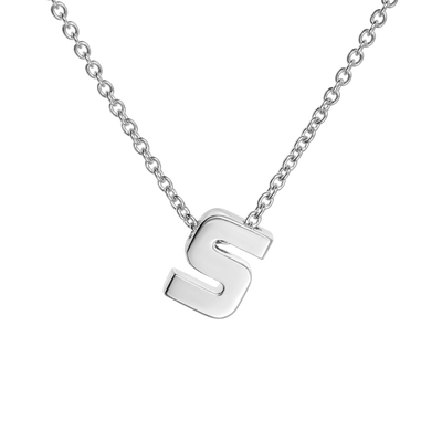18ct White Gold Initial Pendant