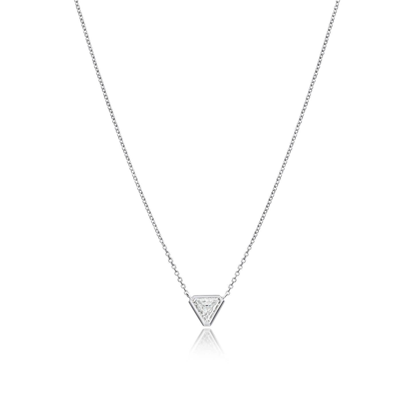 1.52cts Platinum Triangular Diamond Pendant