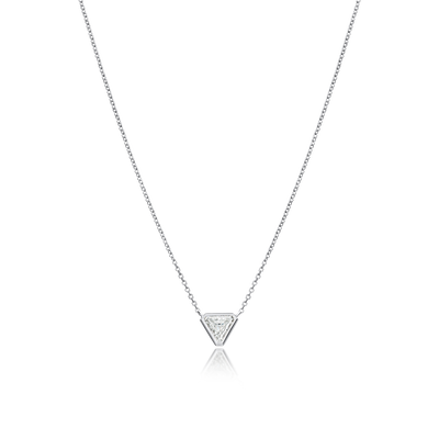 1.52cts Platinum Triangular Diamond Pendant