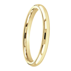 2mm Yellow Gold Wedding Band