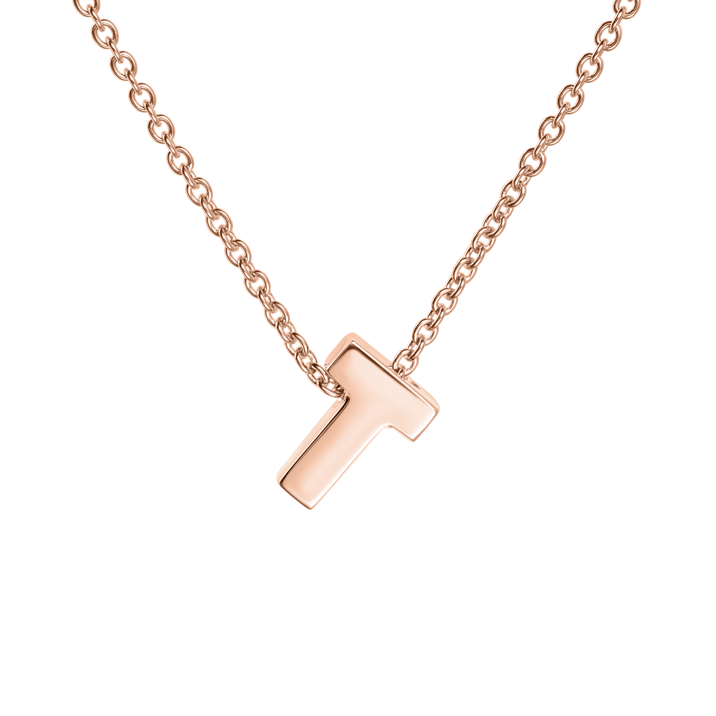 18ct Rose Gold Initial Pendant