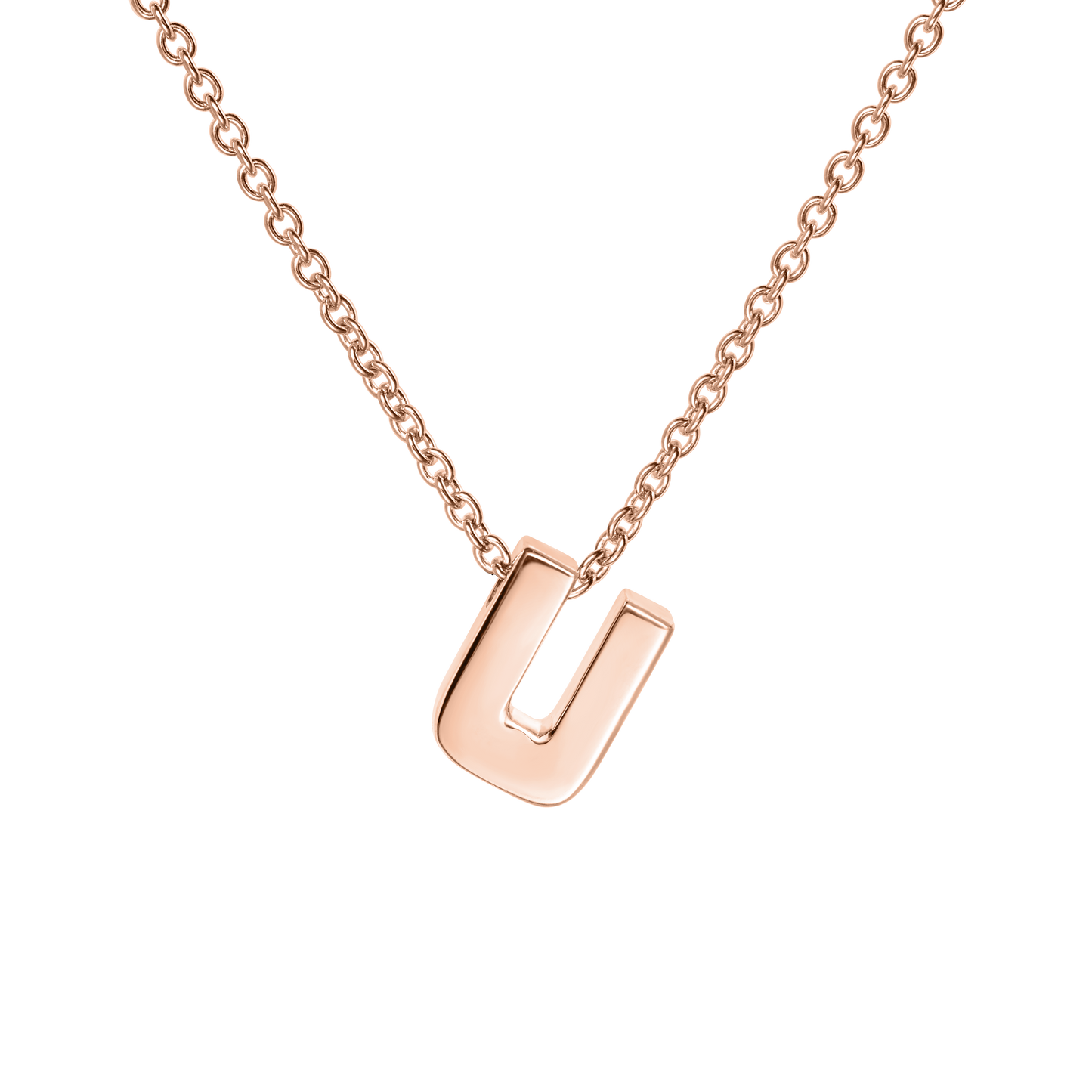 18ct Rose Gold Initial Pendant