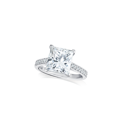 4.02cts Princess Cut Diamond Engagement Ring