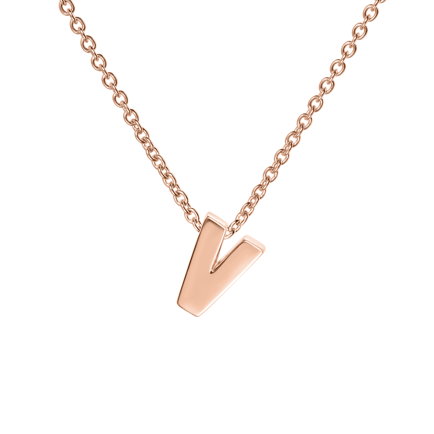 18ct Rose Gold Initial Pendant