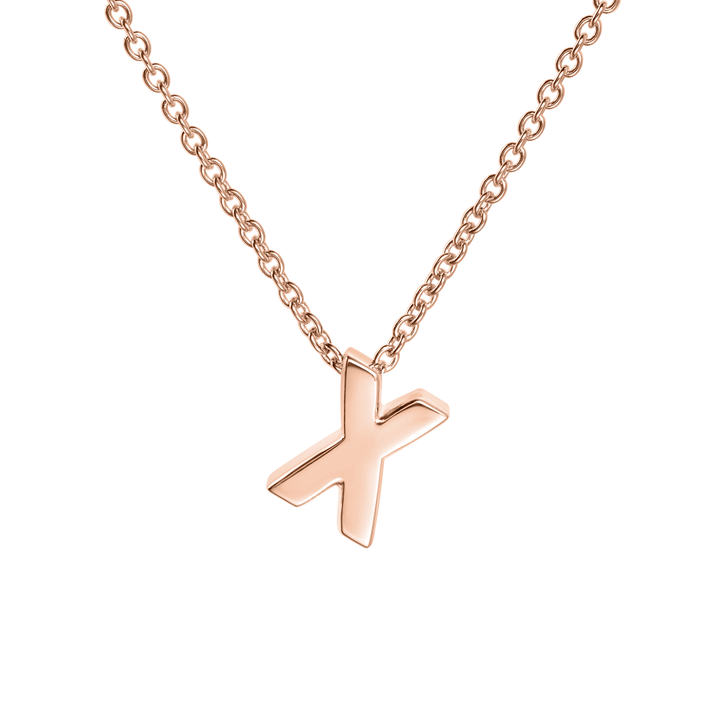 18ct Rose Gold Initial Pendant