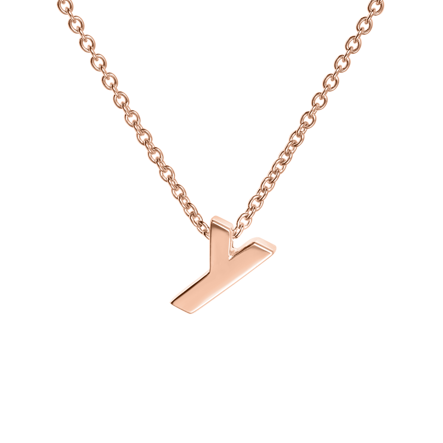 18ct Rose Gold Initial Pendant