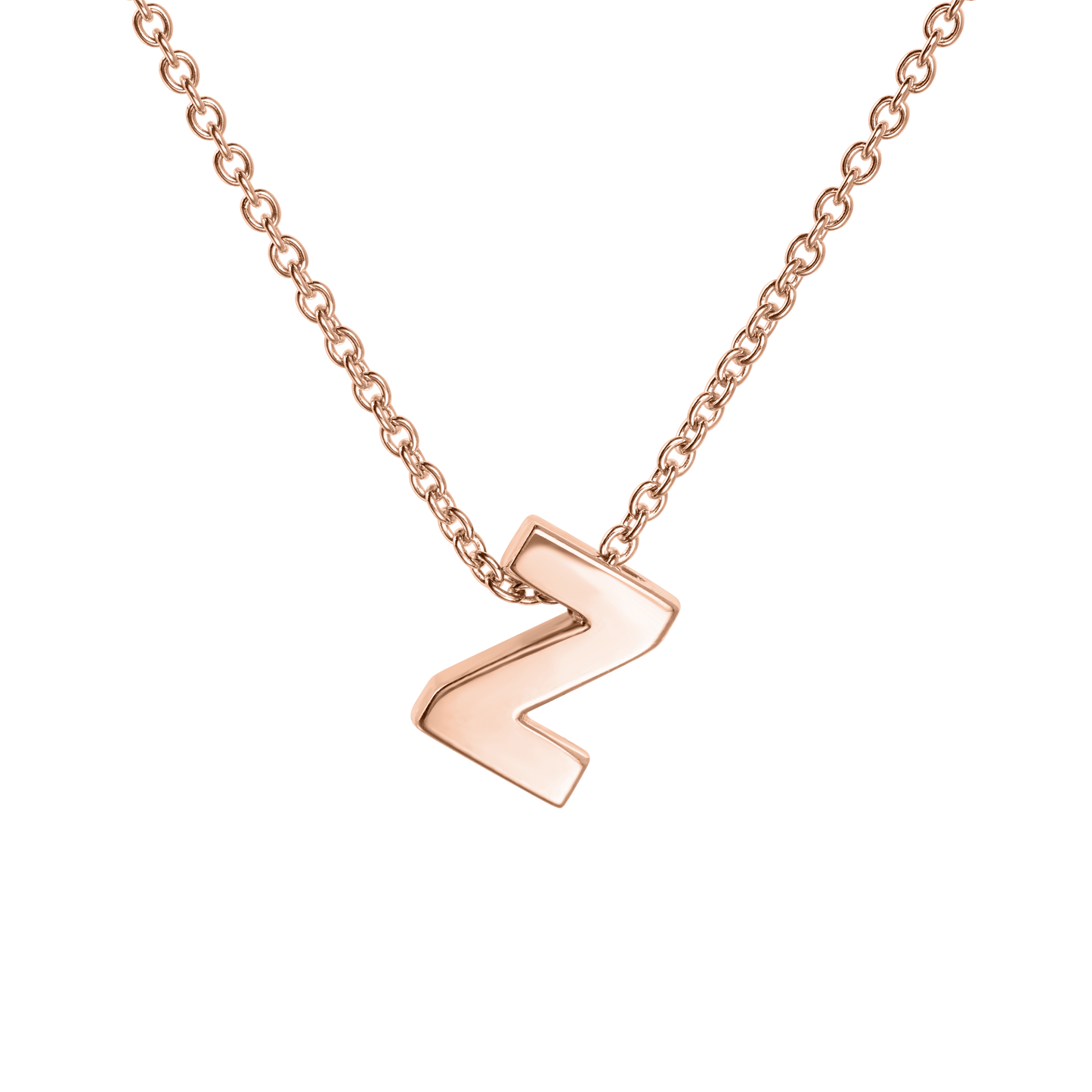 18ct Rose Gold Initial Pendant