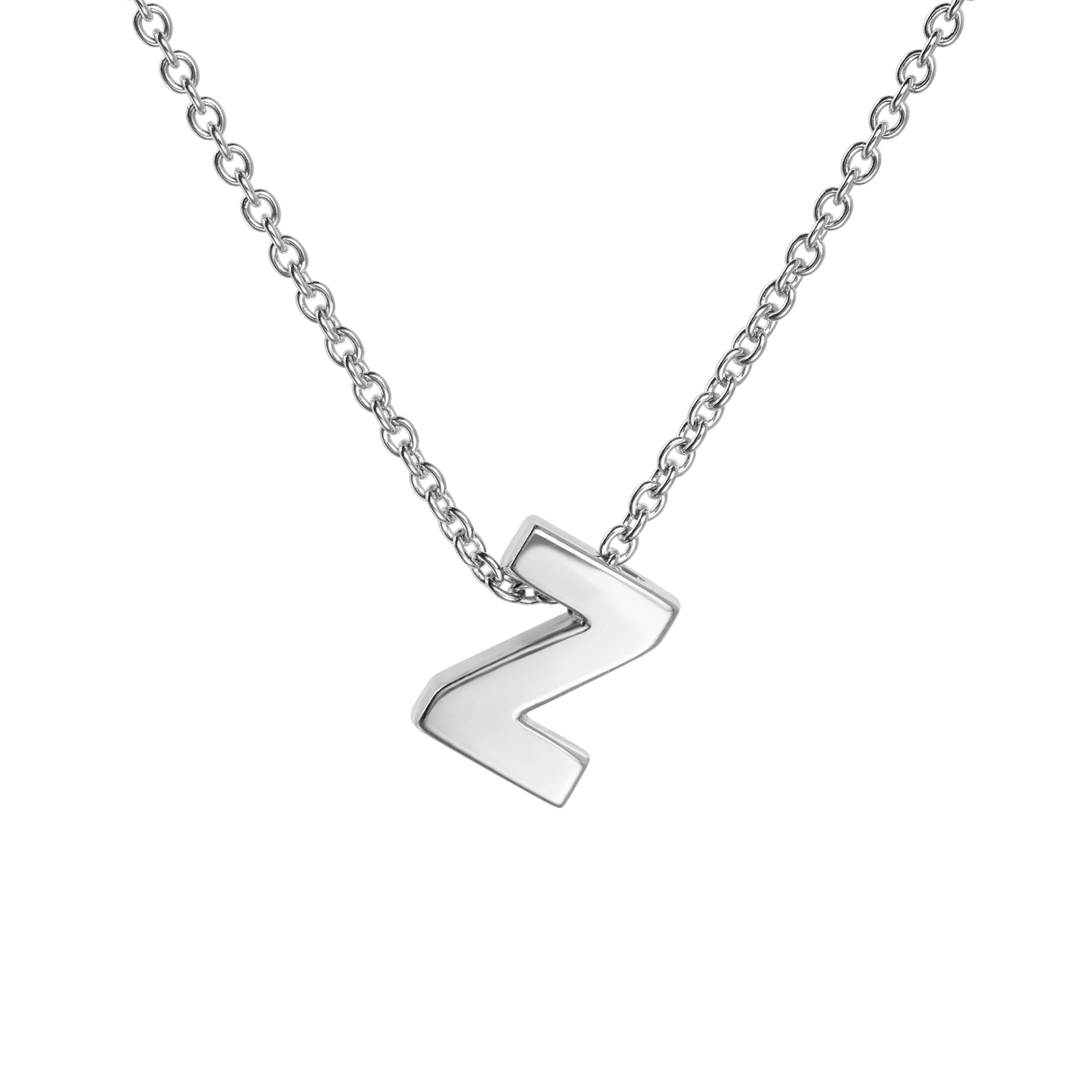 18ct White Gold Initial Pendant