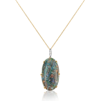 25.88cts Black Opal Pendant