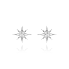 Sienna Collection 18ct White Gold Diamond Set Medium Stud Earrings