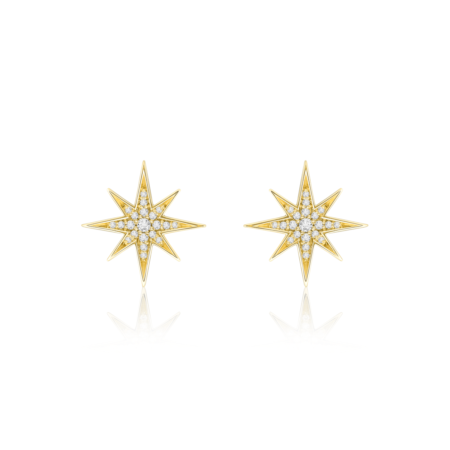 Sienna Collection 18ct Yellow Gold Diamond Set Stud Earrings