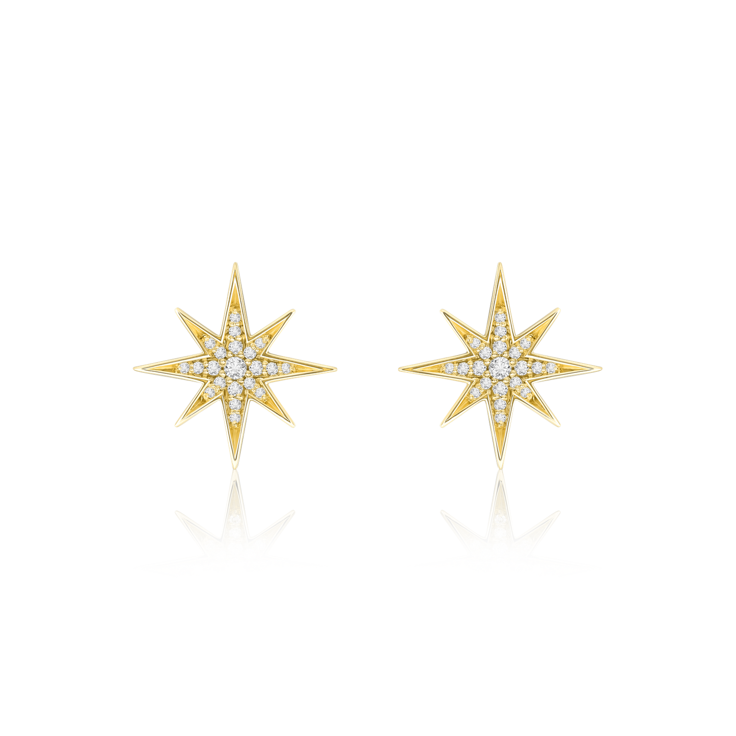 Sienna Collection 18ct Yellow Gold Diamond Set Stud Earrings