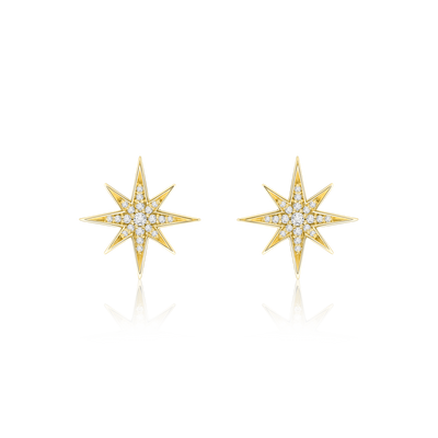 Sienna Collection 18ct Yellow Gold Diamond Set Stud Earrings