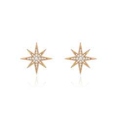 Sienna Collection 18ct Rose Gold Diamond Set Stud Earrings
