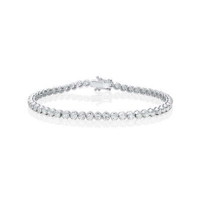 Round Brilliant Cut Diamond Line Bracelet, 5.00ct