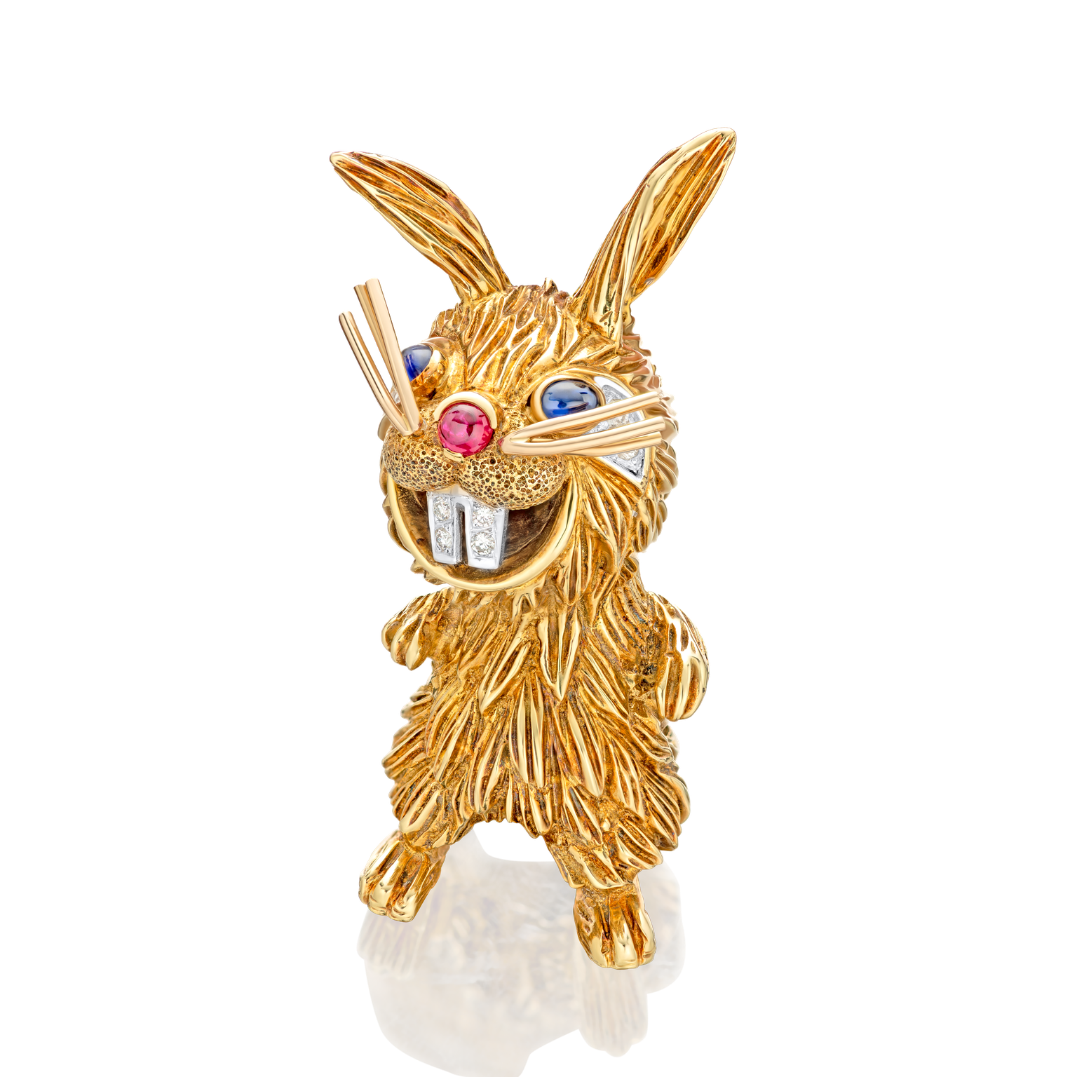 Kutchinsky Hare Brooch in 18ct Yellow Gold