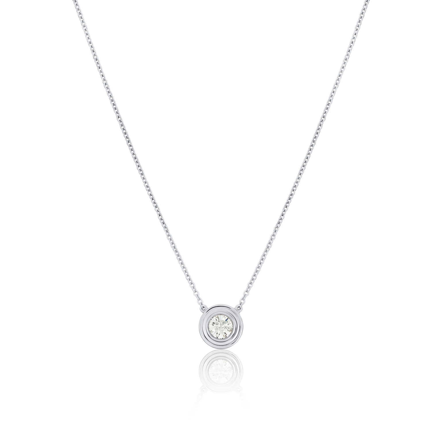 0.53cts Round Brilliant Cut Diamond Circle Pendant