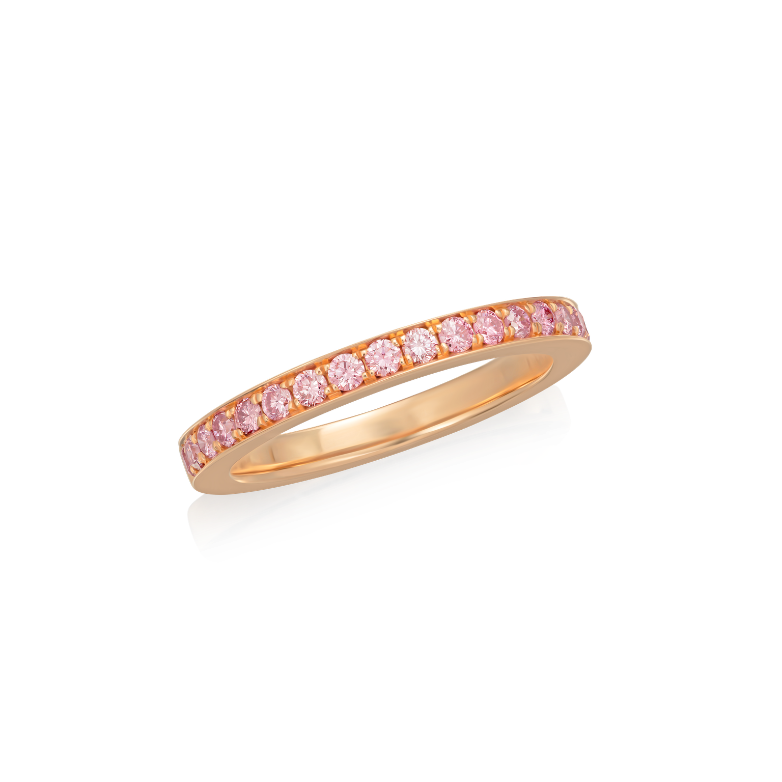 2mm Pink Diamond 18ct Rose Gold Ring