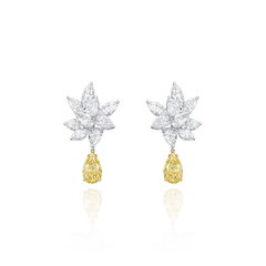 15.92cts Marquise and Pear Shape Diamond Cluster Earrings