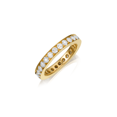 Skyline 3mm Diamond 18ct Yellow Gold Ring