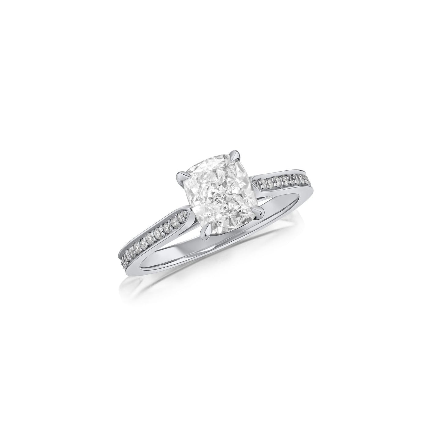 1.51cts Cushion Cut Diamond Solitaire Ring