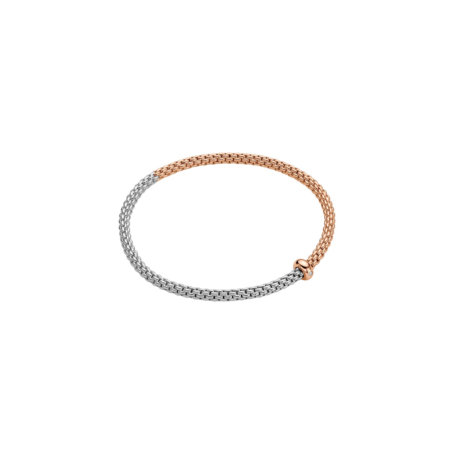 Prima Flex'it 18ct Rose and White Gold Bracelet