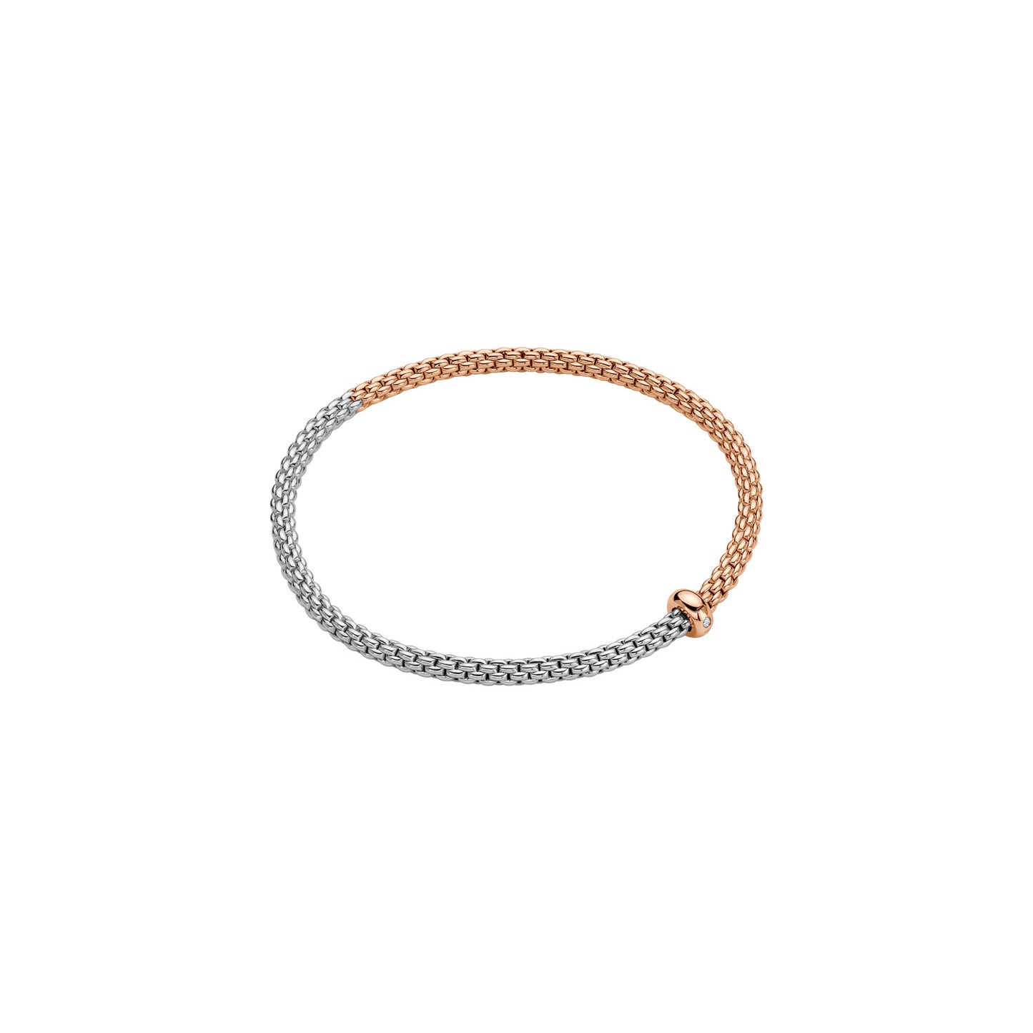 Prima Flex'it 18ct Rose and White Gold Bracelet