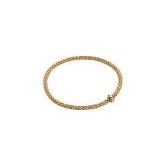 Prima Flex'It 18ct Yellow Gold Bracelet With A Diamond Set Rondel