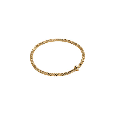 Prima Flex'It 18ct Yellow Gold Bracelet With A Diamond Set Rondel