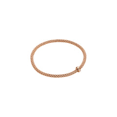 Prima Flex'It 18ct Rose Gold Bracelet With A Diamond Set Rondel
