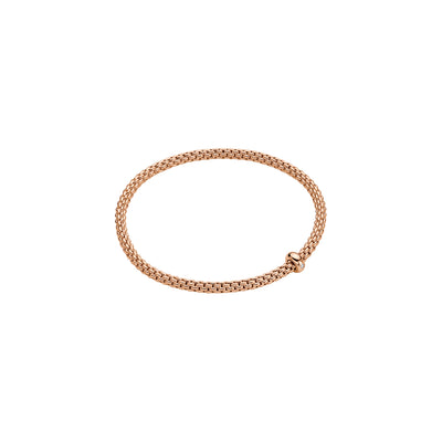 Prima Flex'It 18ct Rose Gold Bracelet With A Diamond Set Rondel
