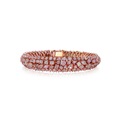 22.36cts Pink Diamond Cluster Bracelet