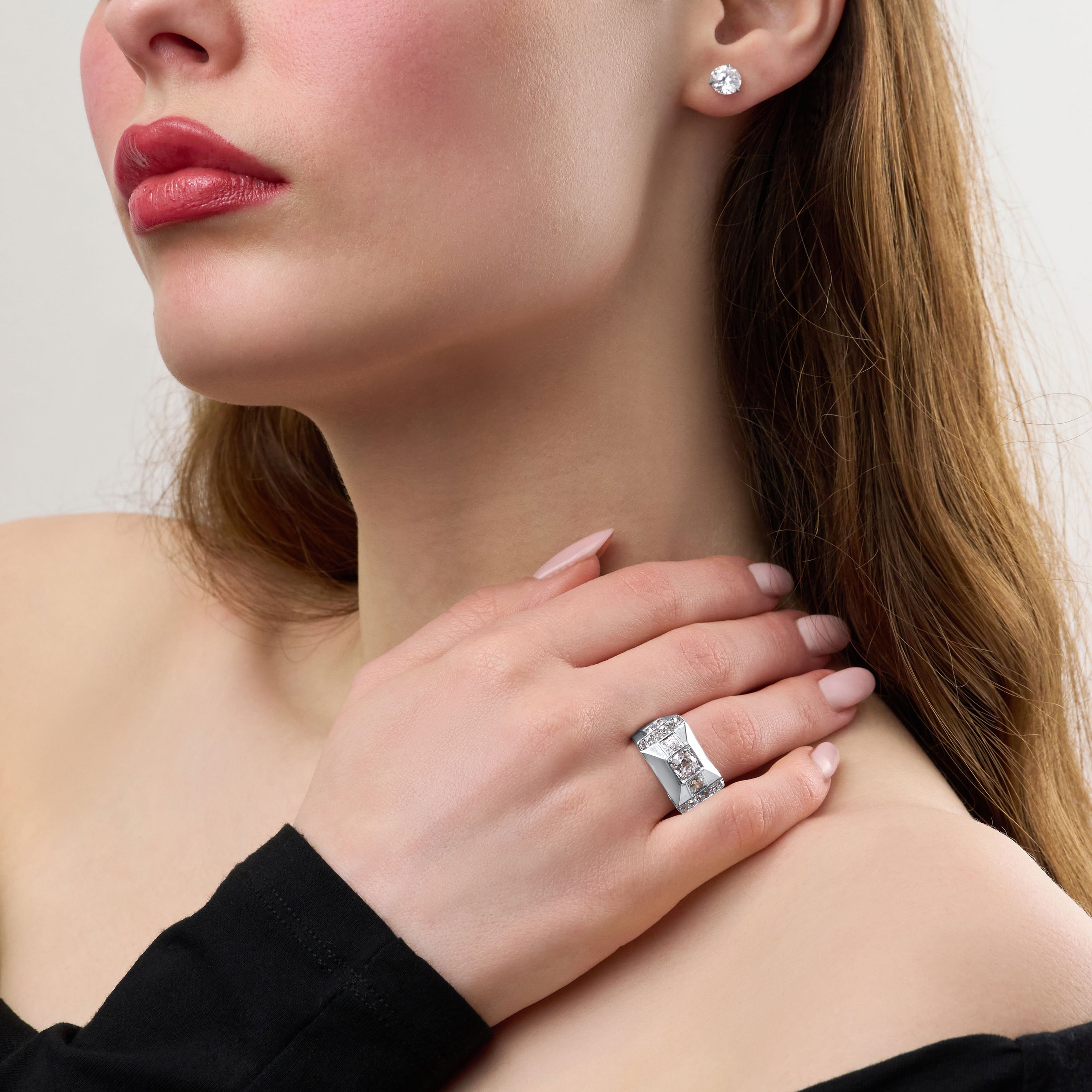 1.12cts Old Cut Diamond Platinum Ring