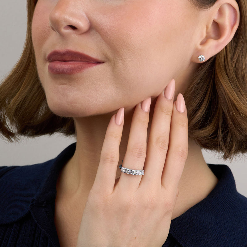 1.00ct Round Brilliant Cut Diamond Stud Earrings