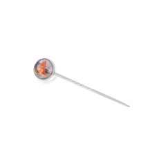 Crystal Intaglio Flag Tie Pin